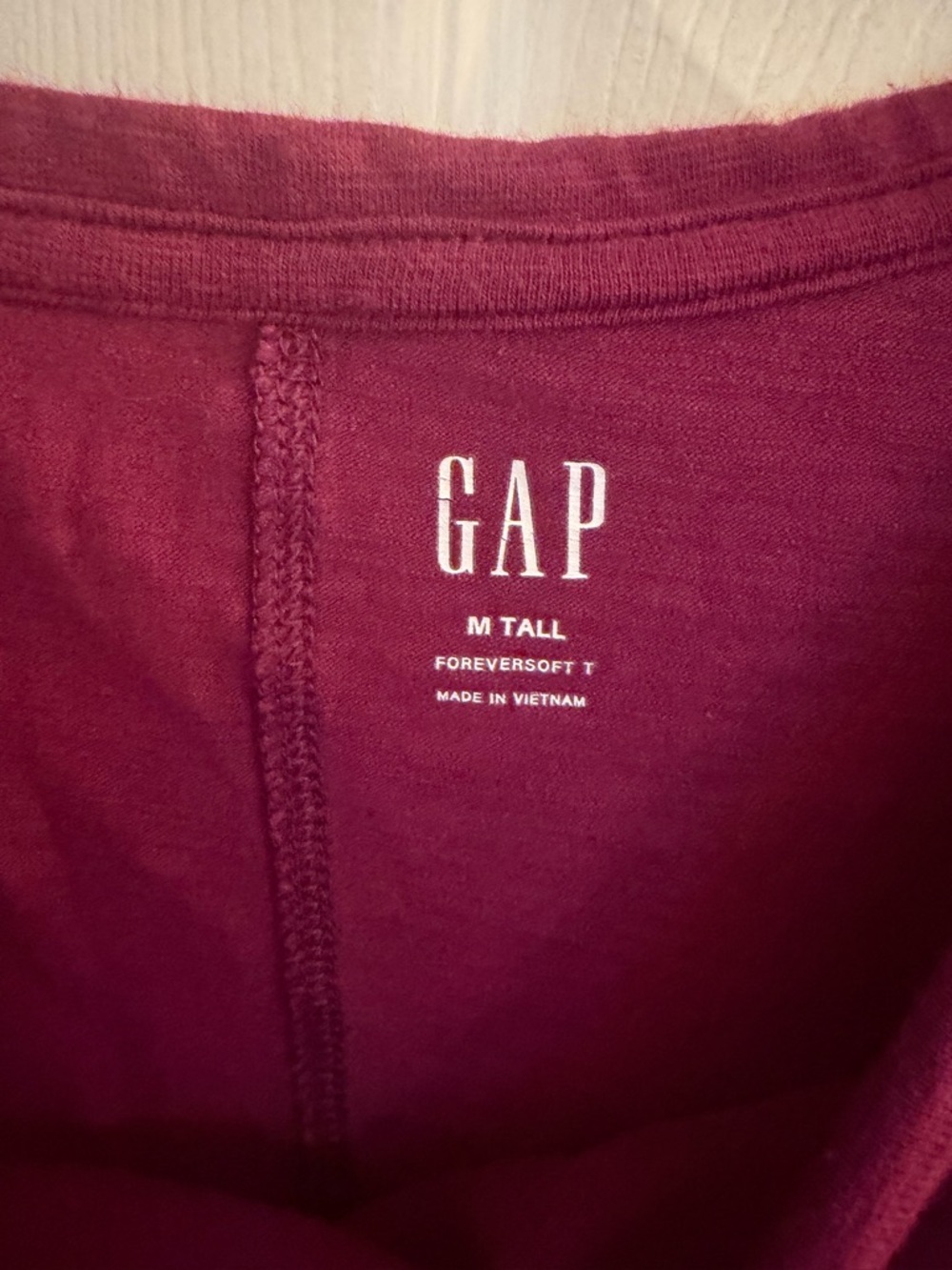 GAP Crewneck Tee in Berry Wine